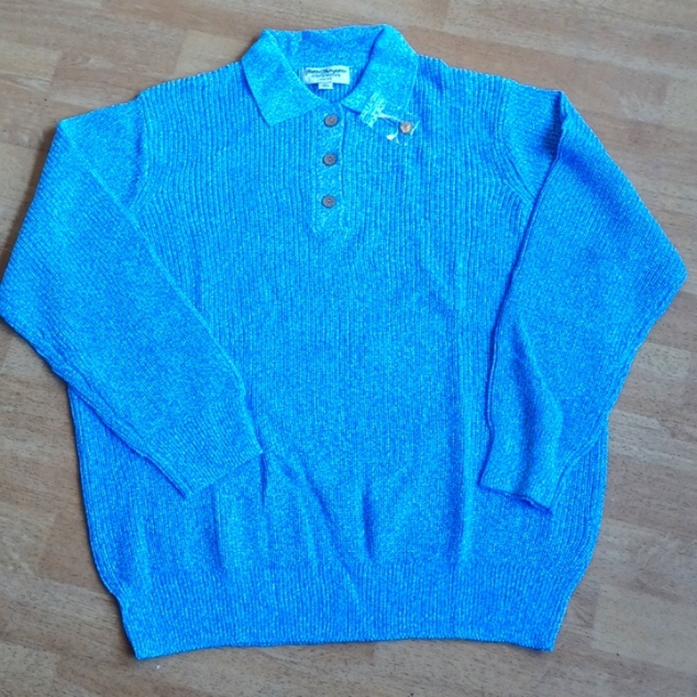Norn Thomson sweater size 2xlarge, blue and white